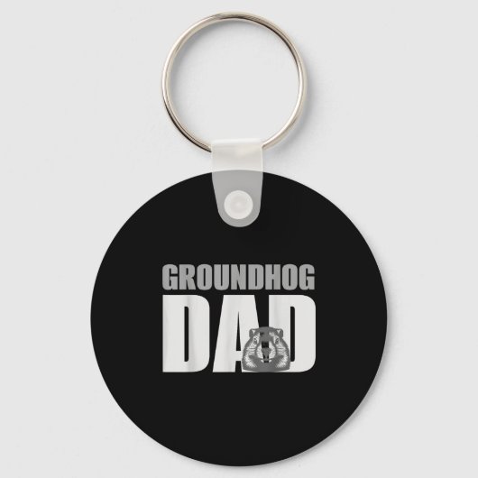 Groundhog Dad T-shirt Groundhog liefhebber Groundh Sleutelhanger (Voorkant)