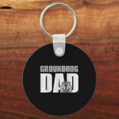 Groundhog Dad T-shirt Groundhog liefhebber Groundh Sleutelhanger (Voorkant)