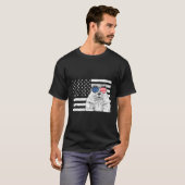 Groundhog Dag 4 juli Dier Amerikaanse vlag T-shirt (Voorkant volledig)