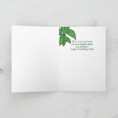 Groundhog Dag met Groene Bloemen Kaart (Binnen)