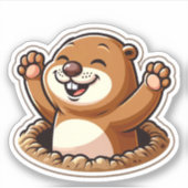 Groundhog dag sticker (Voorkant)