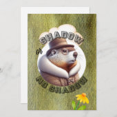 Groundhog dag waterverf feestdagenkaart (Voorkant / Achterkant)