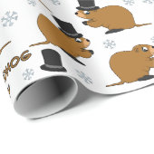 Groundhog dagpatroon cadeaupapier (Rol Hoek)