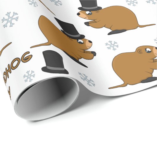 Groundhog dagpatroon cadeaupapier (Rol Hoek)
