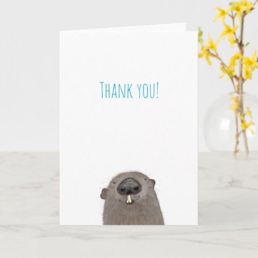 Groundhog, dank je kaart (Gele Bloem)