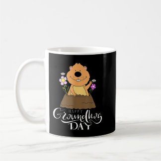 Groundhog Day 2021 Happy Ground Hog Funny Mannen W Koffiemok