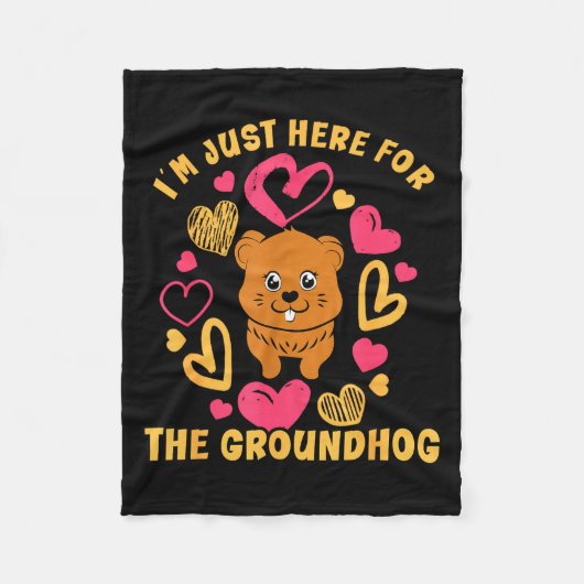 Groundhog Day 2024 enthousiast 2 februari Grappig  Fleece Deken (Voorkant)