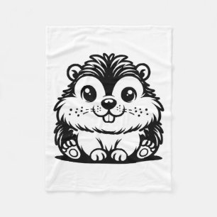 Groundhog Day 2024 Gelukkige Ground Hog Grappige M Fleece Deken