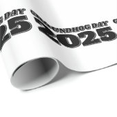 Groundhog Day 2025 Cadeaupapier (Rol Hoek)