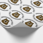 Groundhog Day 2025 met Groundhog gezicht Cadeaupapier (Hoek)