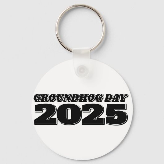 Groundhog Day 2025 Sleutelhanger (Voorkant)
