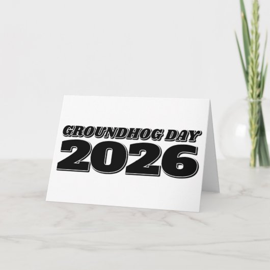 Groundhog Day 2026 Kaart (Voorkant)