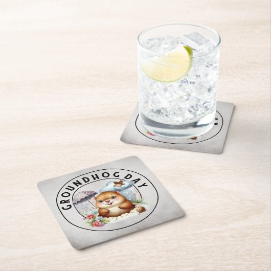 Groundhog day 22 February  Kartonnen Onderzetters (Insitu)