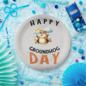 Groundhog day 22 February  Papieren Bordje (Feest)