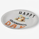 Groundhog day 22 February  Papieren Bordje (Gekanteld)