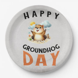 Groundhog day 22 February  Papieren Bordje