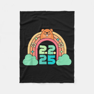 Groundhog Day 2 februari 2025 Vrouwen Retro Regenb Fleece Deken