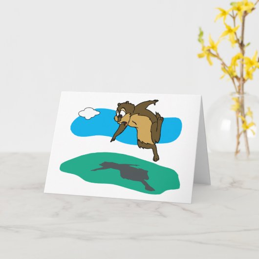 Groundhog Day 2 februari - De schaduw weet het Kaart (Gele Bloem)