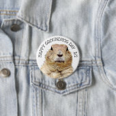 Groundhog Day 2 februari Funny Holiday Button (In situ)
