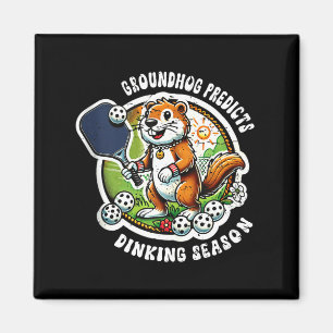 Groundhog Day 2 februari Humor Dinking Seizoen Gra Magneet