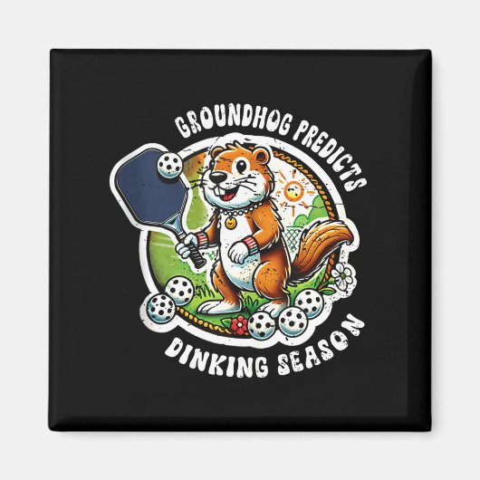 Groundhog Day 2 februari Humor Dinking Seizoen Gra Magneet (Voorkant)