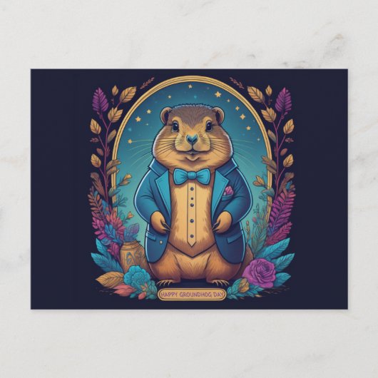 Groundhog Day A Celebration of Spring Briefkaart (Voorkant)
