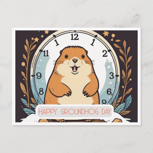 Groundhog Day A Celebration of Spring Briefkaart (Voorkant)