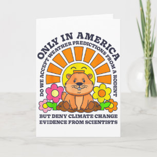 Groundhog Day Alleen Amerika Accepteert Knaagdier  Kaart