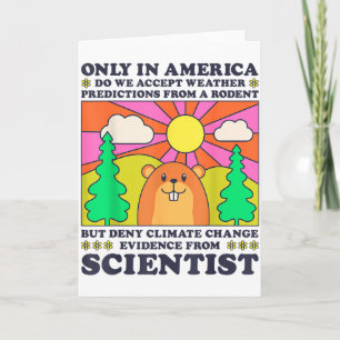 Groundhog Day Alleen Amerika Accepteert Knaagdier  Kaart