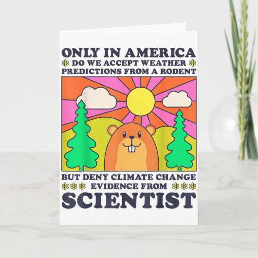 Groundhog Day Alleen Amerika Accepteert Knaagdier  Kaart (Voorkant)