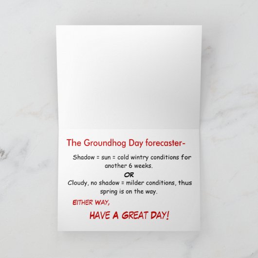Groundhog Day Babies Kaart (Binnen)