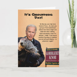 Groundhog Day Biden-kaart Feestdagen Kaart
