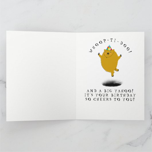 Groundhog Day Birthday Kaart (Binnen)