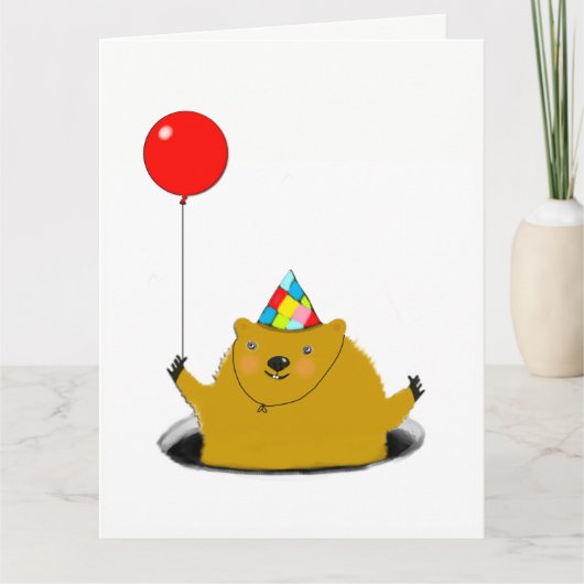 Groundhog Day Birthday Kaart (Voorkant)