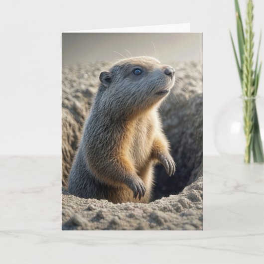 Groundhog Day Birthday Kaart (Voorkant)