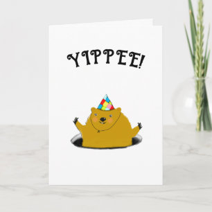 Groundhog Day Birthday-kaart Kaart