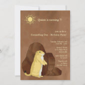 Groundhog Day Birthday Party Invitation Kaart (Voorkant)