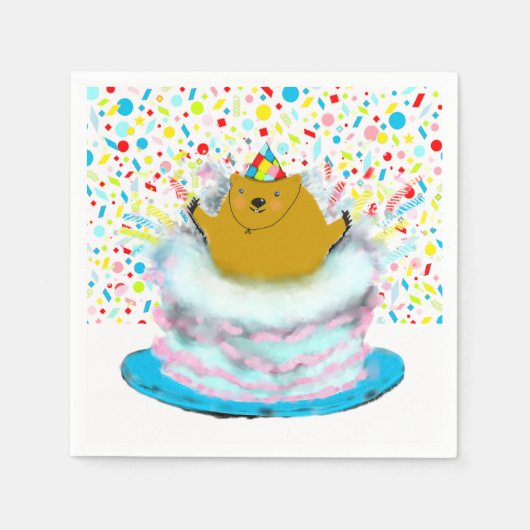 Groundhog Day Birthday Servet (Voorkant)