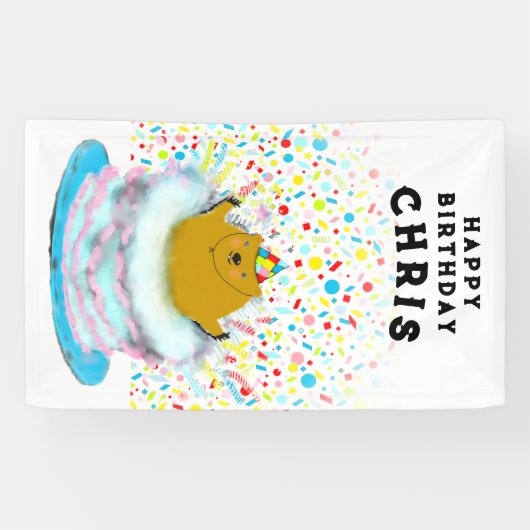 Groundhog Day Birthday Spandoek (Horizontaal)