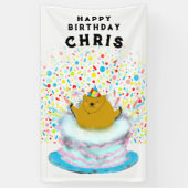 Groundhog Day Birthday Spandoek (Verticaal)