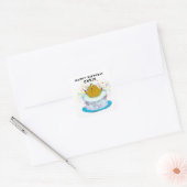 Groundhog Day Birthday Vierkante Sticker (Envelop)