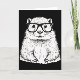 Groundhog Day Bosmarmot In Gles Schattig Dier Bosm Kaart