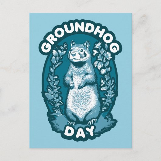 Groundhog Day Briefkaart (Voorkant)