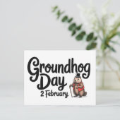 Groundhog Day Briefkaart (Staand voorkant)