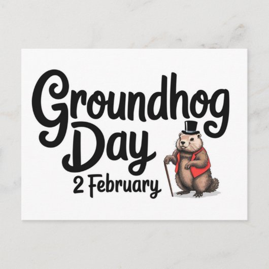 Groundhog Day Briefkaart (Voorkant)
