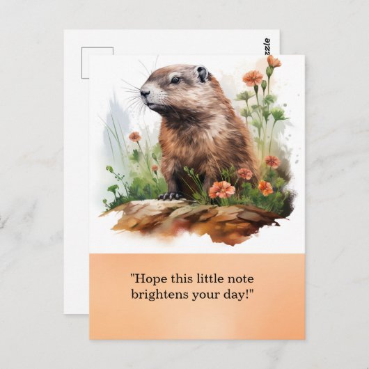 Groundhog Day Briefkaart - Leuke en eigenzinnige g (Voorkant / Achterkant)