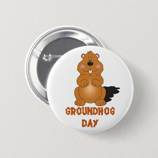 GROUNDHOG DAY-BUTTON RONDE BUTTON 5,7 CM (Voorkant /achterkant)