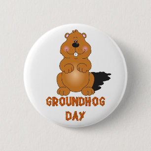 GROUNDHOG DAY-BUTTON RONDE BUTTON 5,7 CM