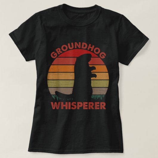 Groundhog Day Cadeaus Retro  Groundhog Whi T-shirt (Design voorkant)