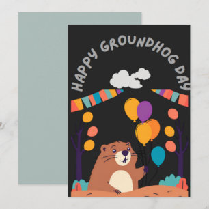 Groundhog Day Celebration: Schaduw of Glans? Bedankkaart